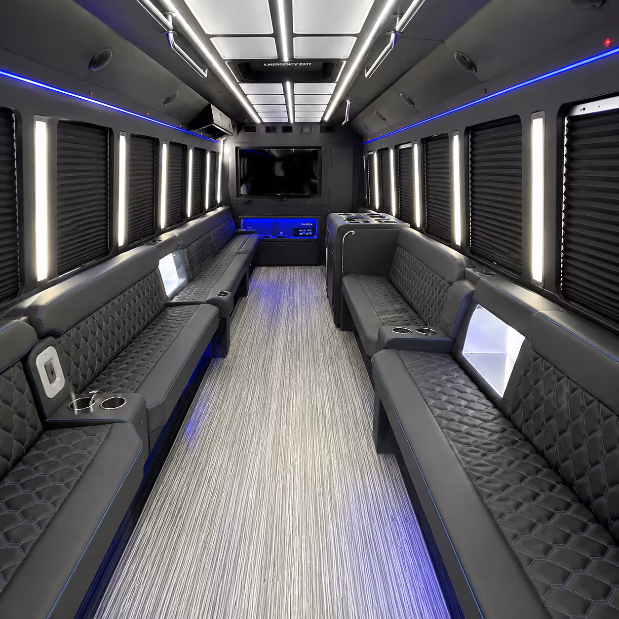 chico party bus rental interior